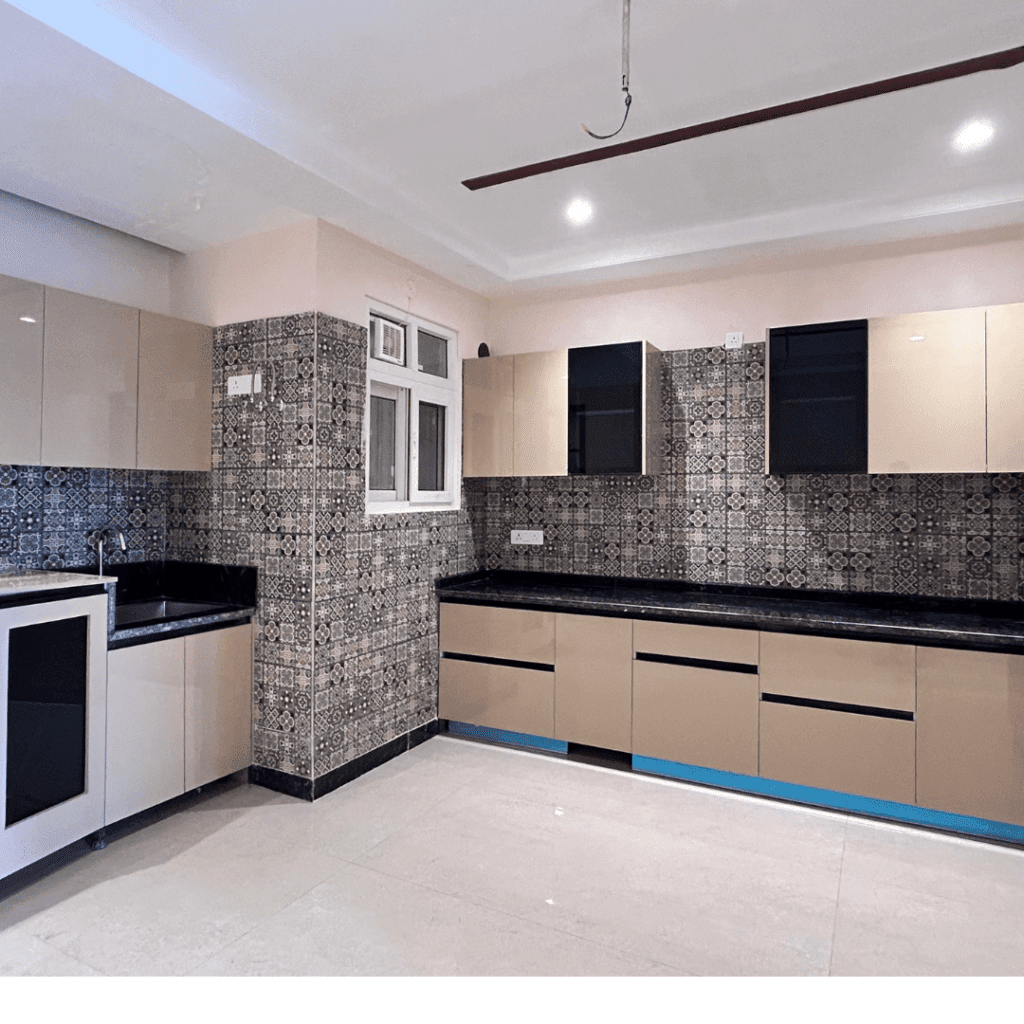 gated society 4 BHK flat with loan