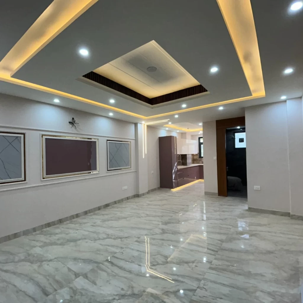 Living room of independent 3 BHK flat in Vasant Kunj