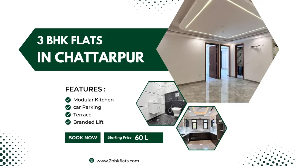 3 BHK flats in Chattarpur, Delhi