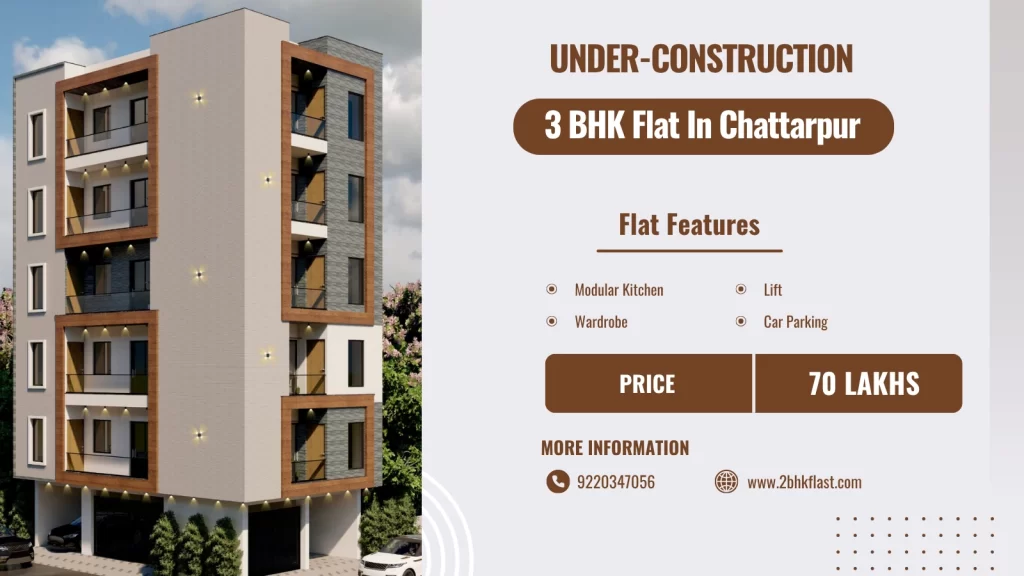Under-construction 3 BHK Flat in Chattarpur