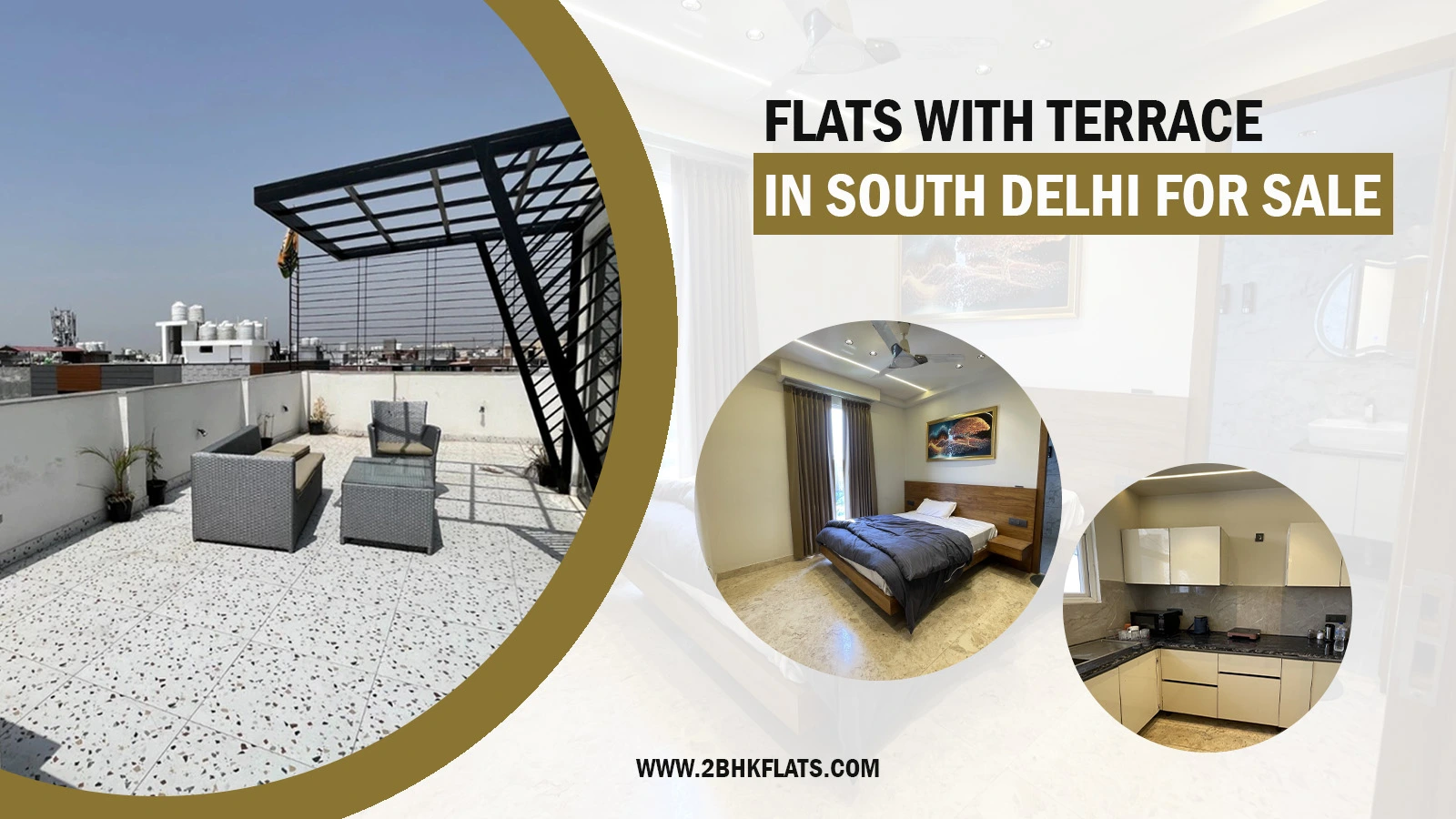 Flats with terrace in South Delhi for sale